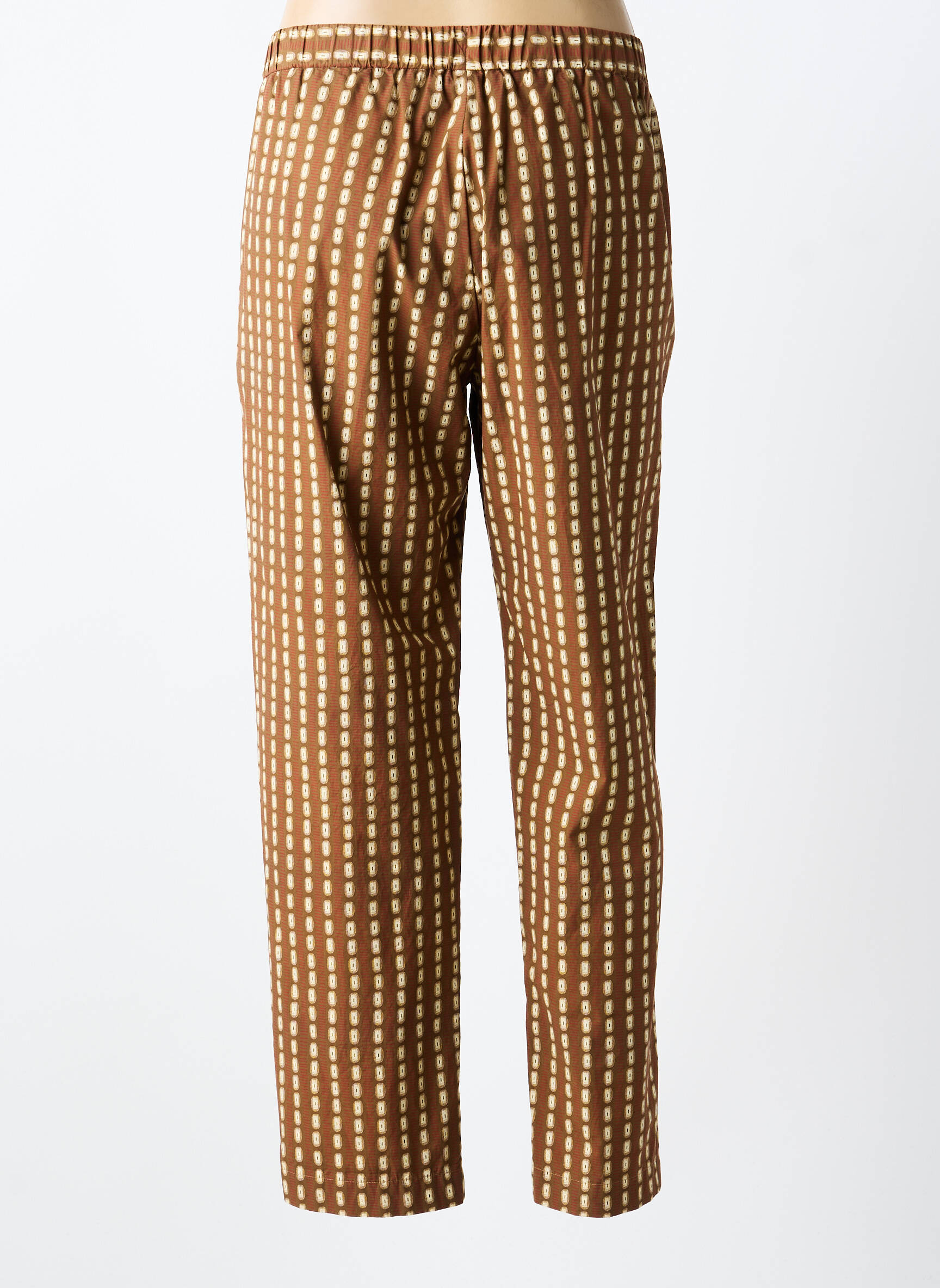Pantalon slim taille élastique taille normale marron DIEGA femme