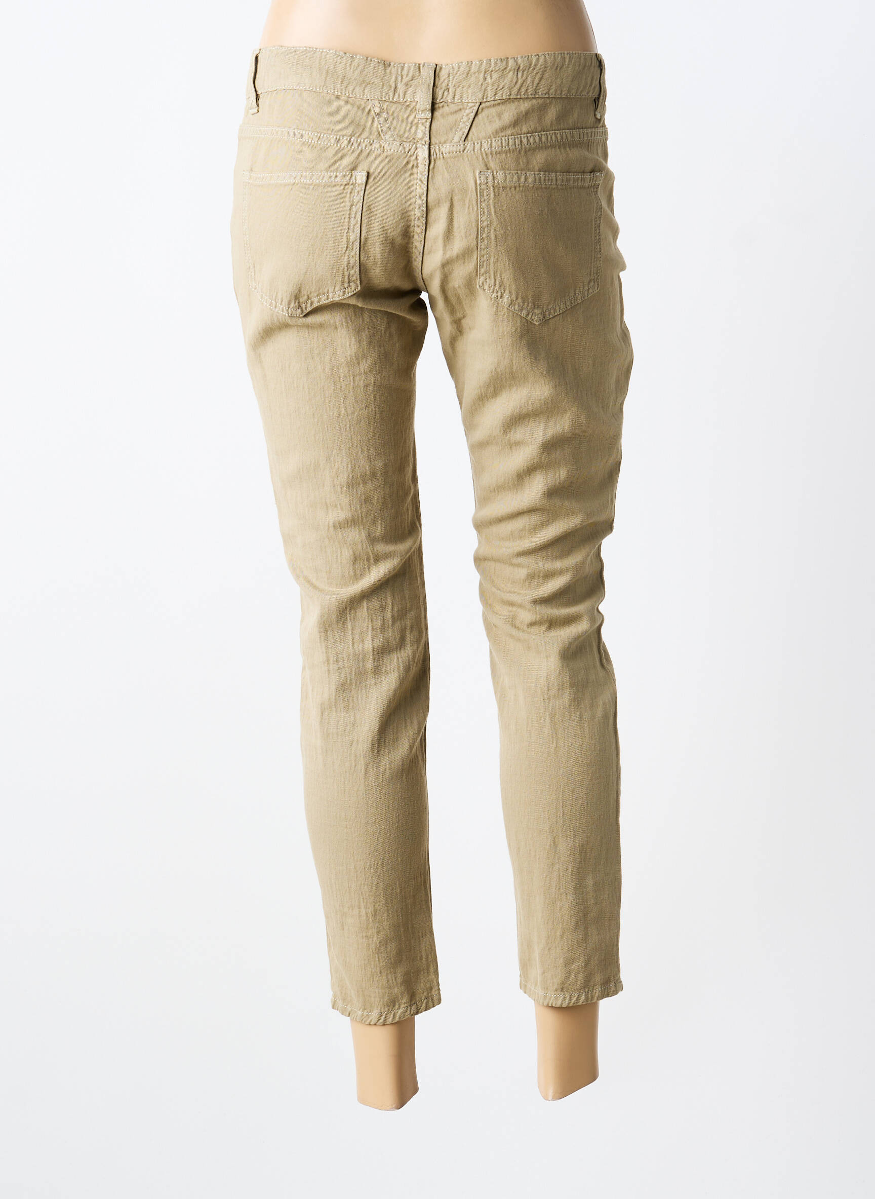Jeans coupe slim taille basse taille basse marron CLOSED femme