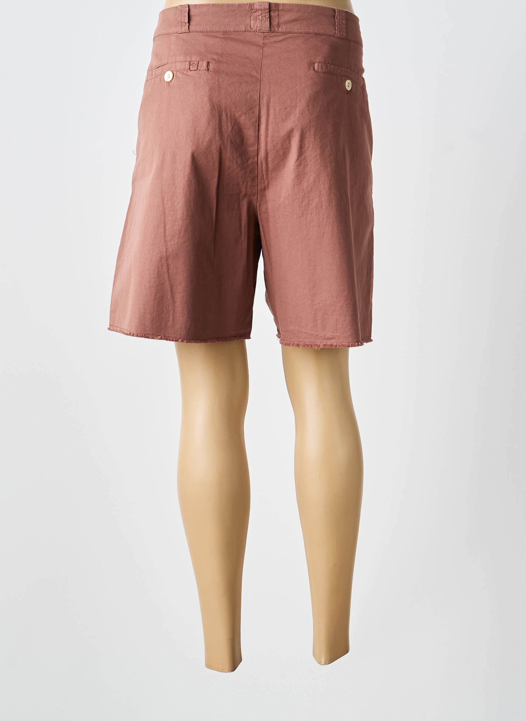 Bermuda taille à pinces taille normale orange BSBEE femme