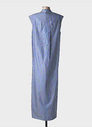 Robe longue sans manche sans manche bleu ROSEANNA femme