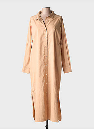 Robe longue manches longues manches longues beige BELLA JONES femme