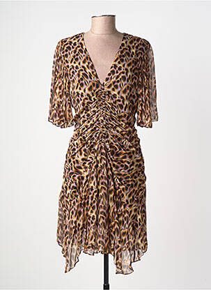 Robe courte manches courtes manches courtes marron MARANT ETOILE femme