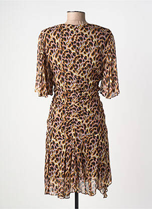 Robe courte manches courtes manches courtes marron MARANT ETOILE femme