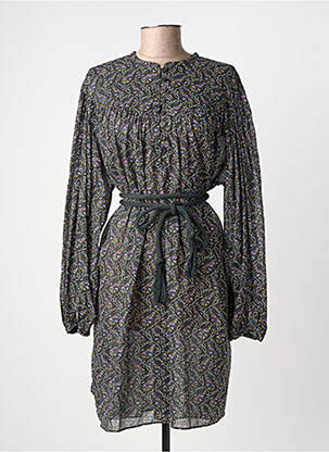 Robe mi-longue imprimé fantaisie manches longues gris MARANT ETOILE femme