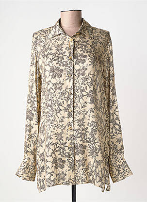 Tunique manches longues col chemisier beige GOLDEN GOOSE femme