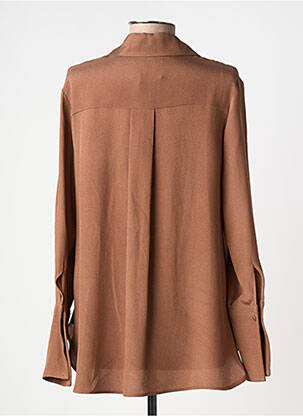 Chemisier coupe droite manches longues marron MOMONI femme
