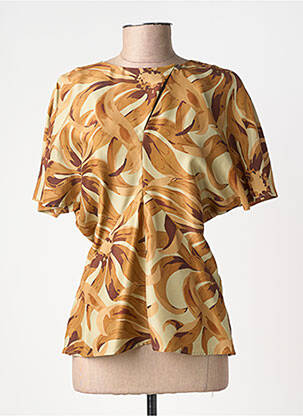 Top imprimé fantaisie manches courtes marron SOEUR femme
