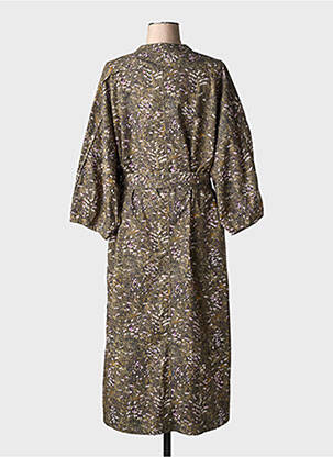 Robe longue coupe cintrée manches 3/4 vert SOEUR femme