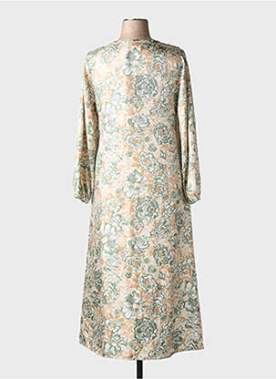 Robe longue manches longues manches longues vert MOMONI femme