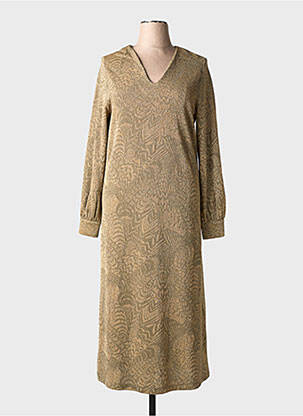 Robe longue manches longues manches longues or MOMONI femme