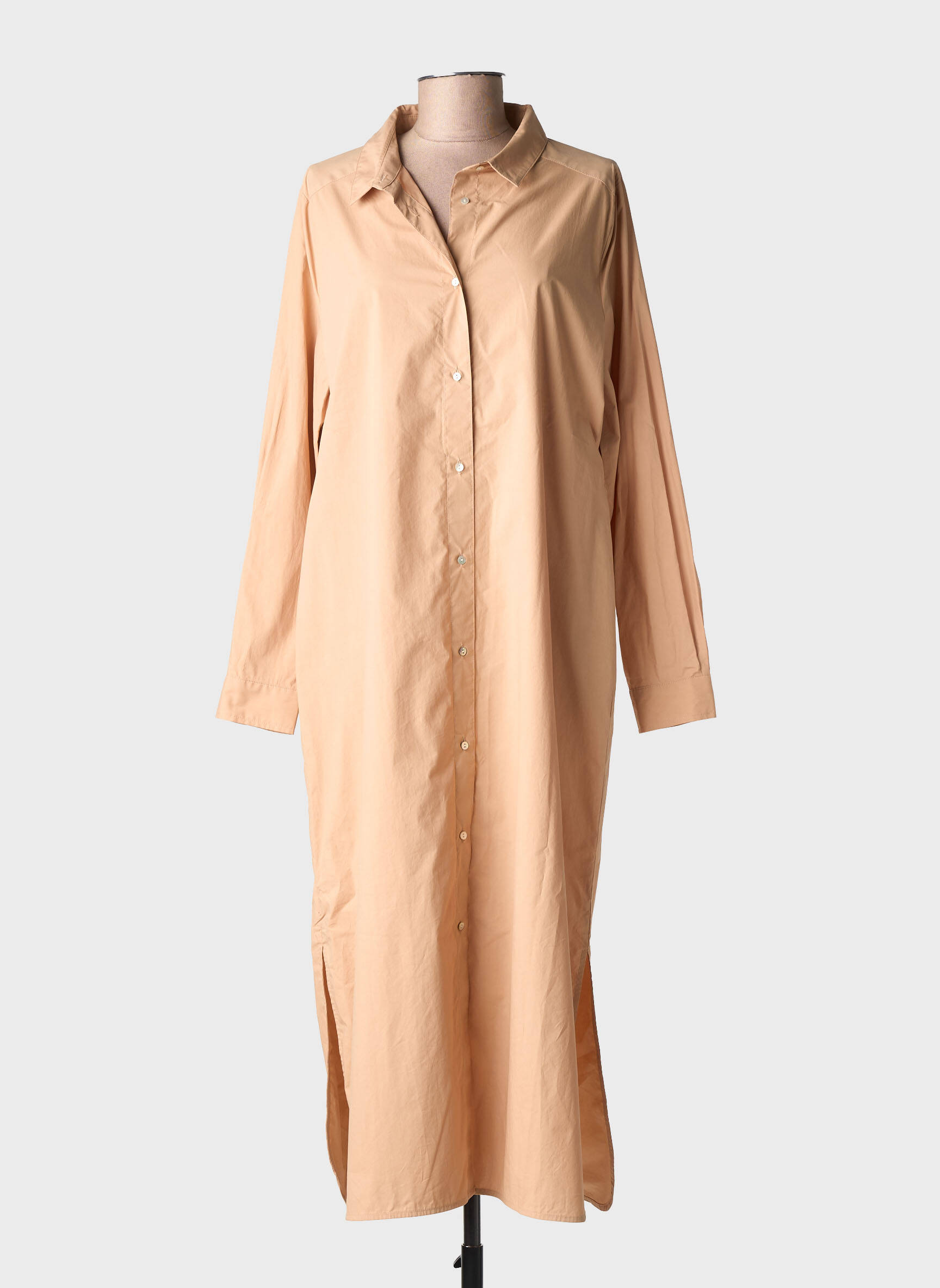 Robe longue manches longues manches longues beige BELLA JONES femme