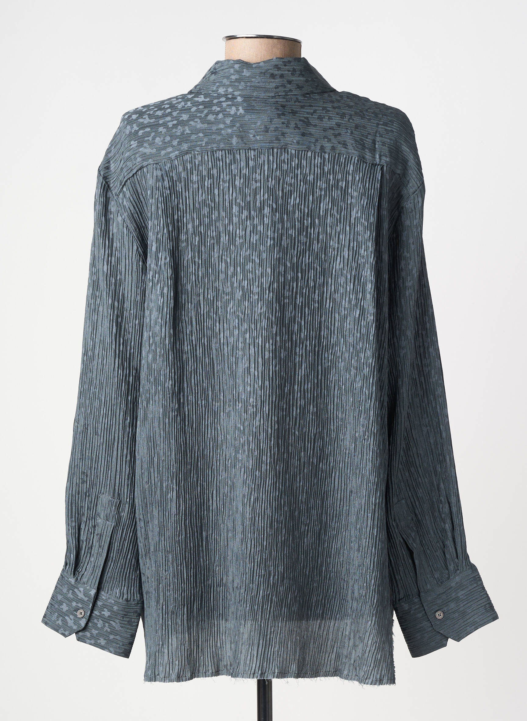 Tunique manches longues col chemisier gris MASSCOB femme