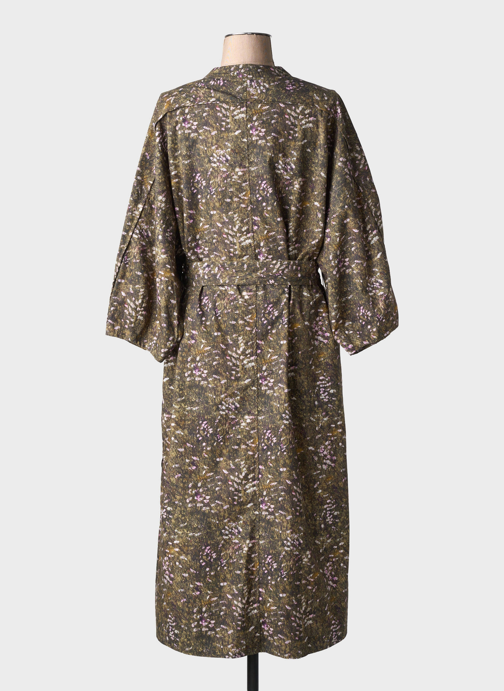 Robe longue coupe cintrée manches 3/4 vert SOEUR femme
