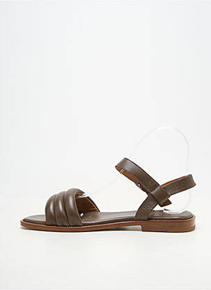 Sandales/nu pieds matière lisse talon plat jusqu'à 3cm marron ANTHOLOGY femme