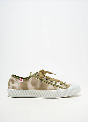 Baskets bout rond talon plat jusqu'à 3cm vert ARNACOEUR femme