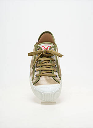 Baskets bout rond talon plat jusqu'à 3cm vert ARNACOEUR femme