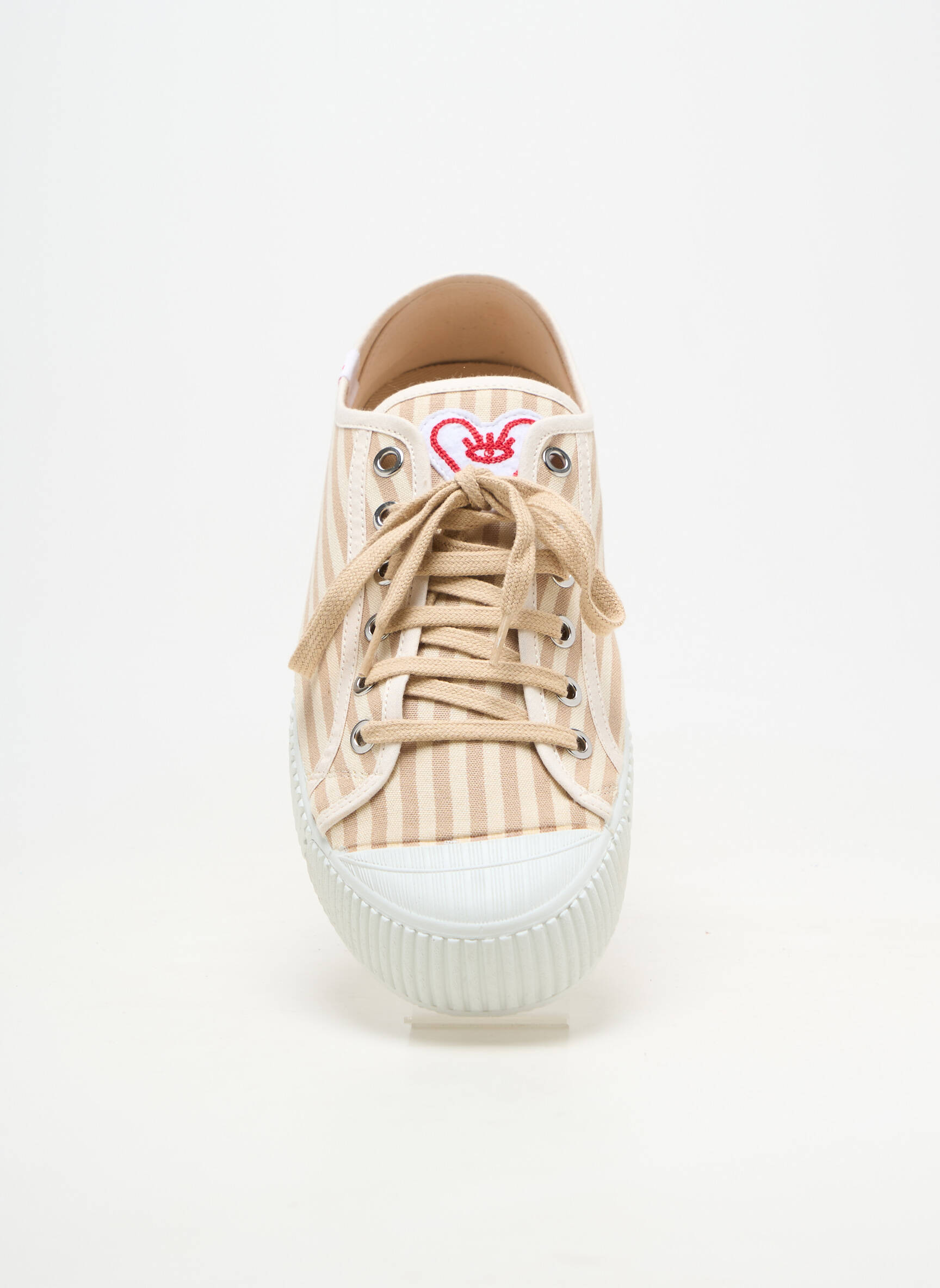 Baskets bout rond talon plat jusqu'à 3cm beige ARNACOEUR femme