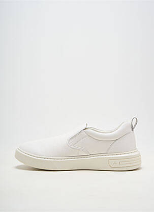 Baskets matière lisse bout rond blanc BALLY homme