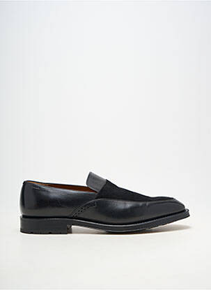 Mocassins matière lisse talon bas noir BALLY homme