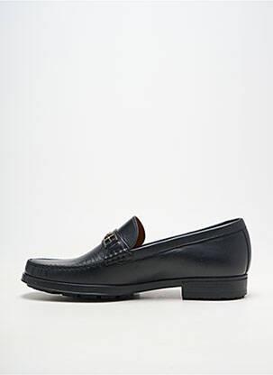 Mocassins matière lisse talon bas noir BALLY homme