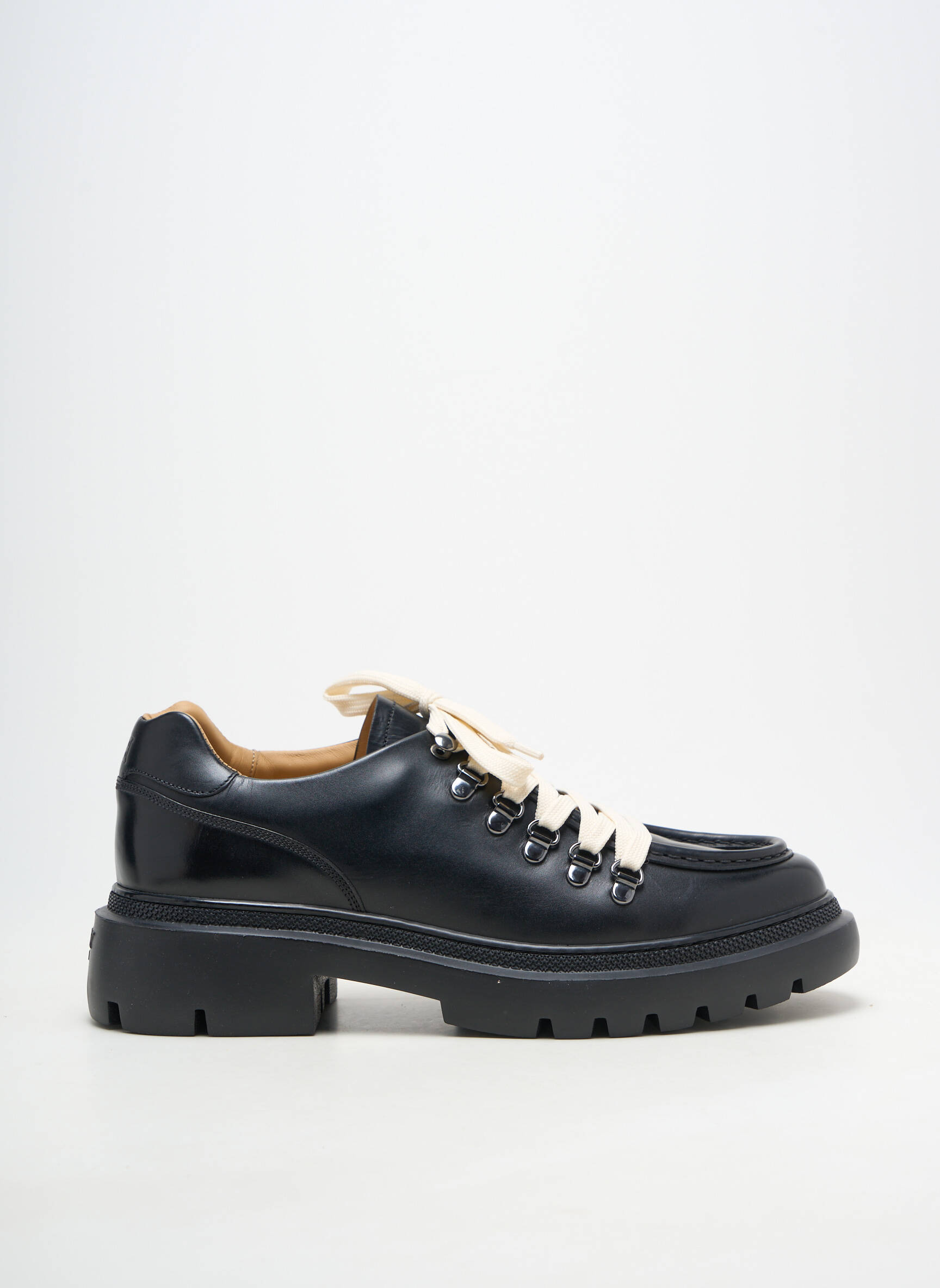 Baskets matière lisse talon bas noir BALLY homme