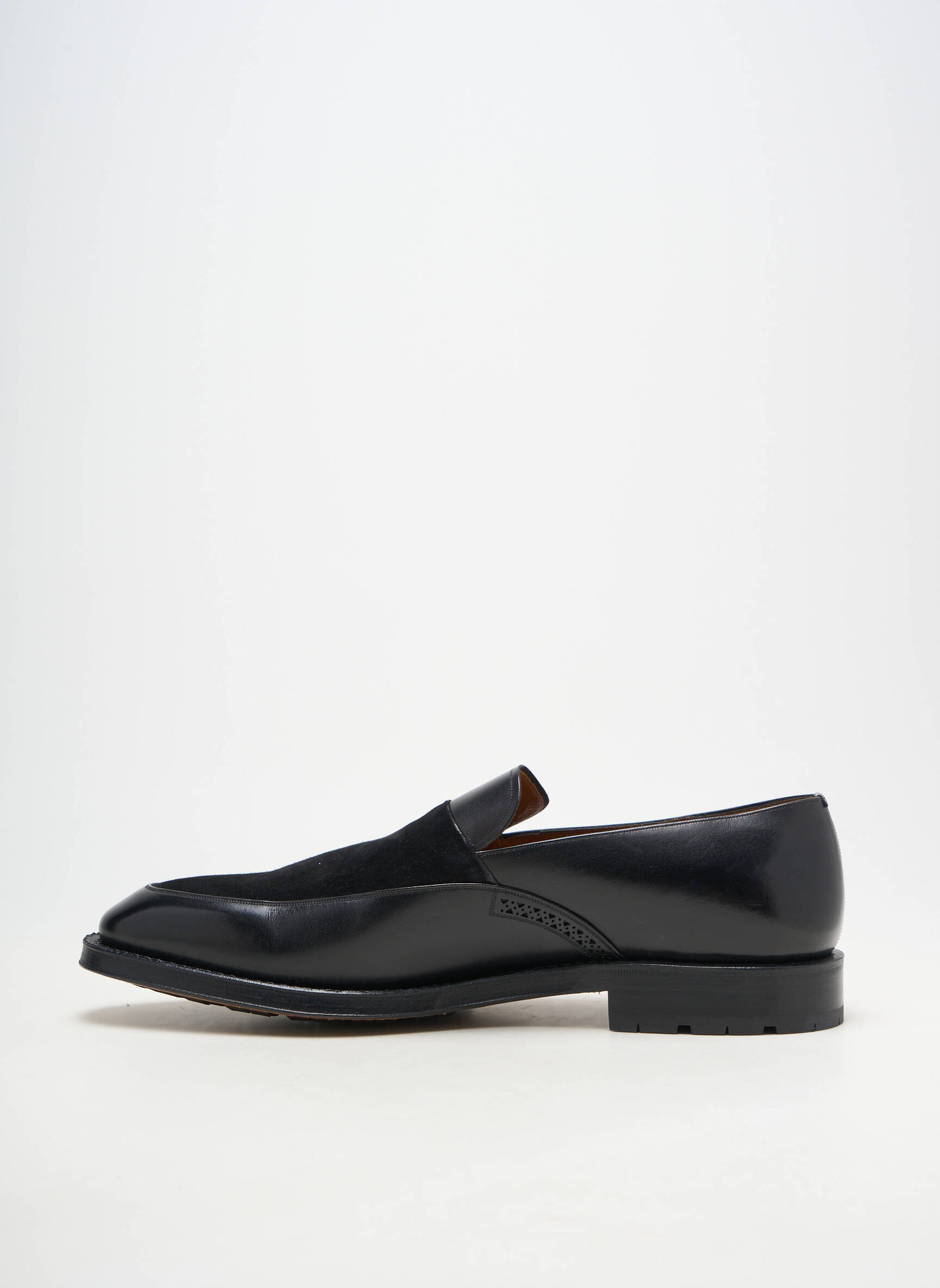 Mocassins matière lisse talon bas noir BALLY homme