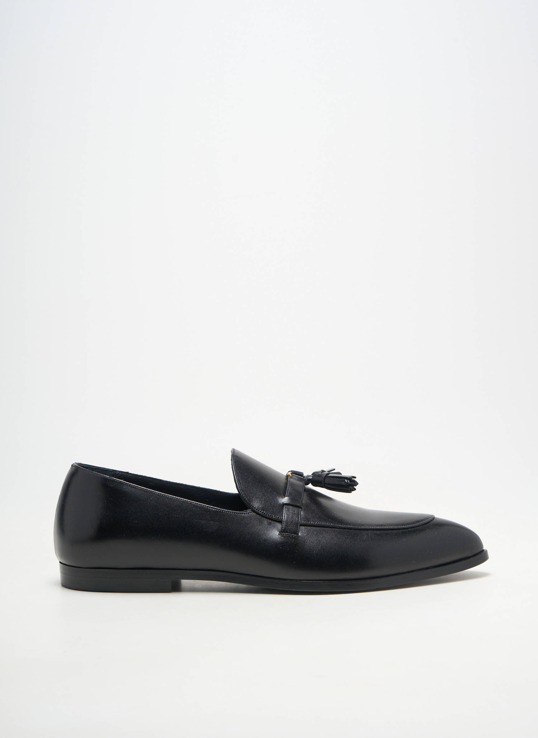 Mocassins matière lisse talon bas noir BALLY homme