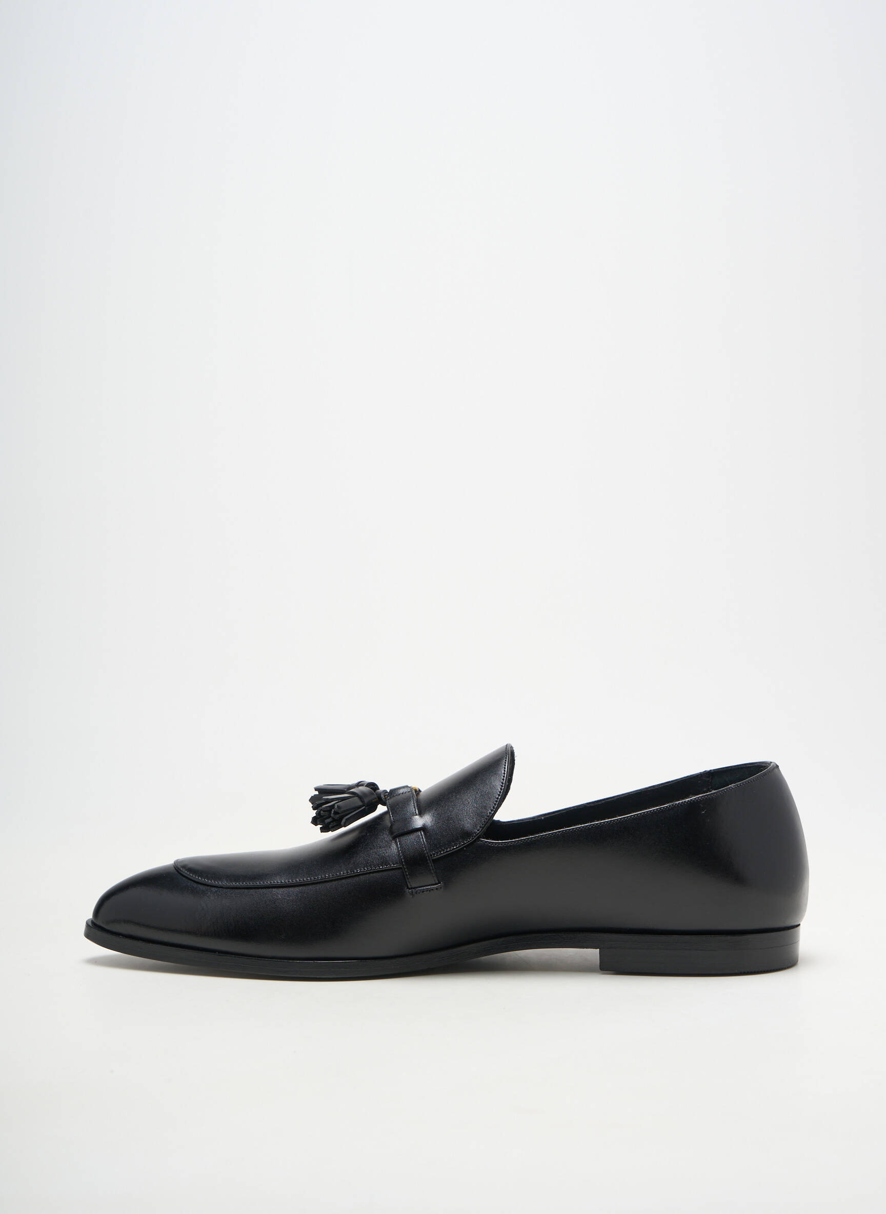 Mocassins matière lisse talon bas noir BALLY homme