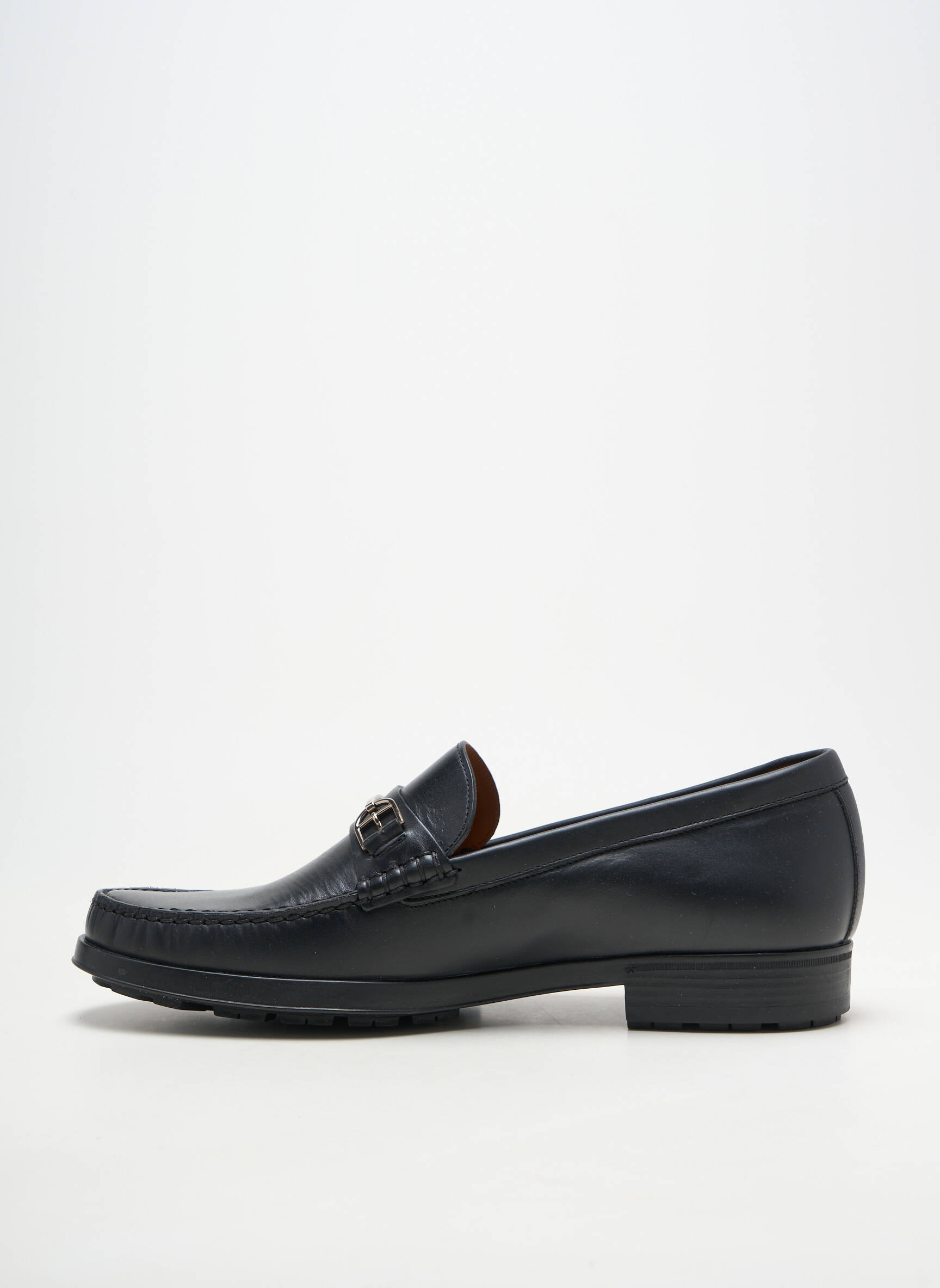 Mocassins matière lisse talon bas noir BALLY homme