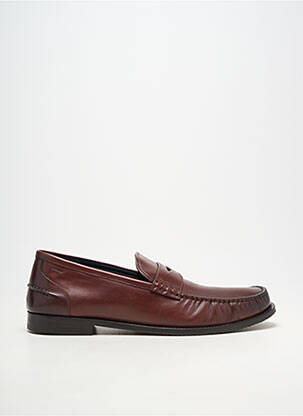 Mocassins matière lisse talon bas marron BALLY homme