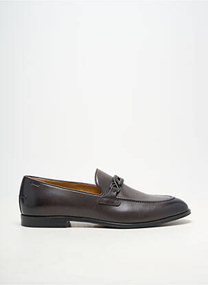 Mocassins matière lisse talon bas gris BALLY homme