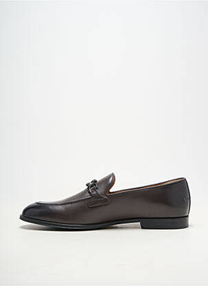 Mocassins matière lisse talon bas gris BALLY homme