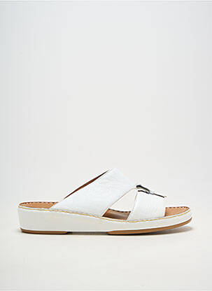 Mules/sabots semi compensé talon de 4 à 6cm blanc BALLY femme