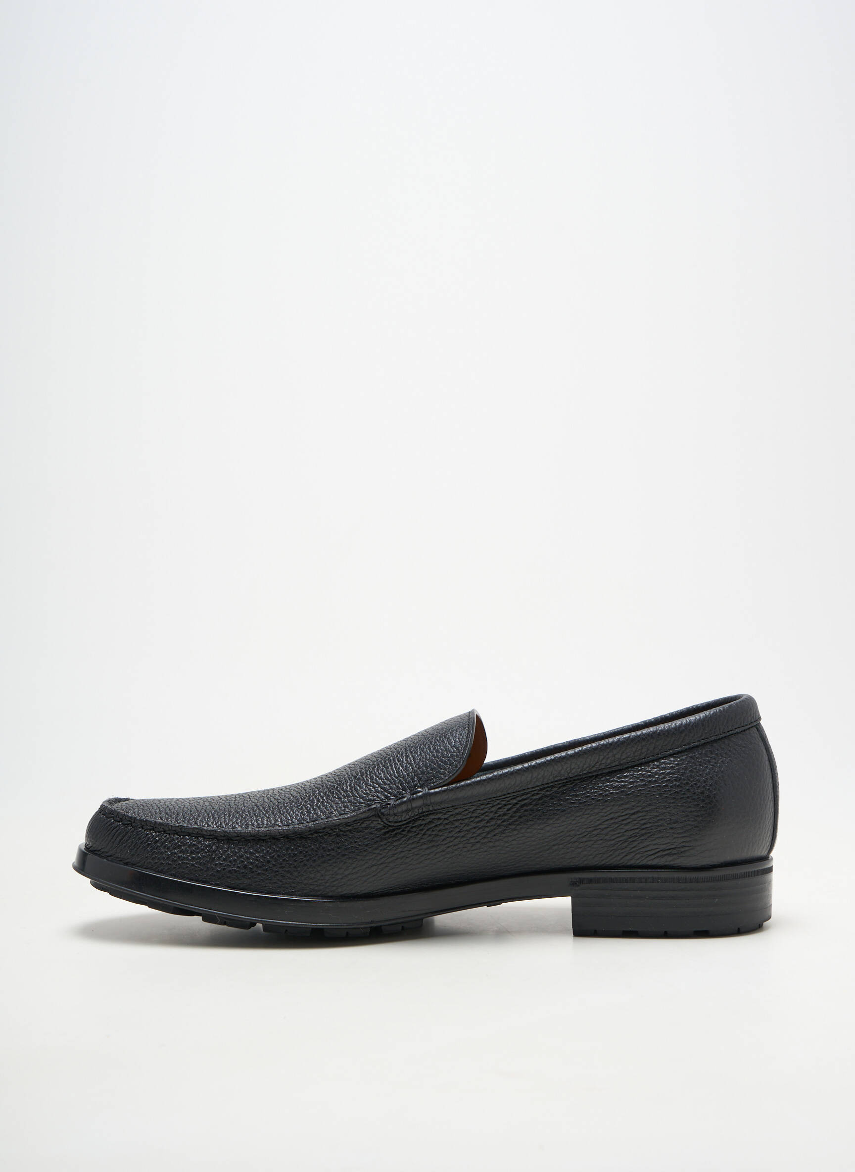 Mocassins matière lisse talon bas noir BALLY homme