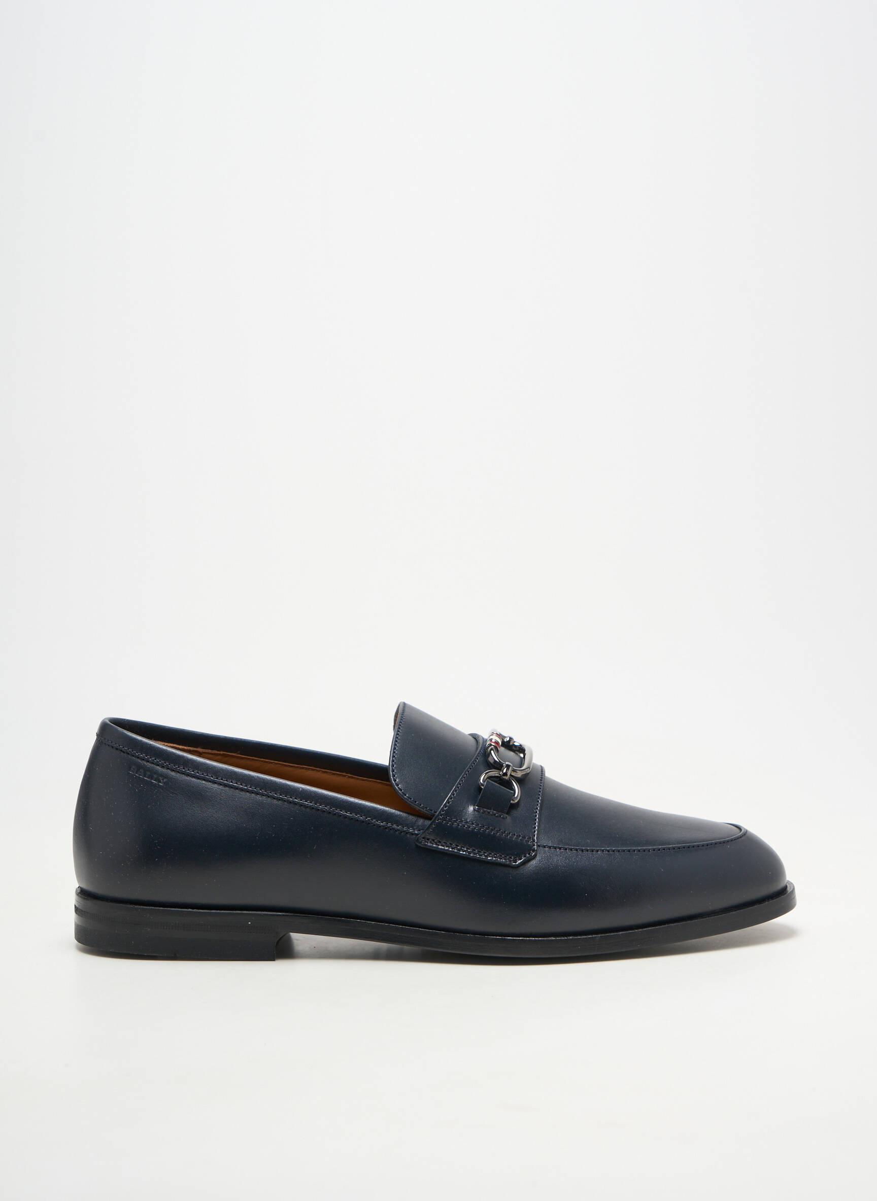 Mocassins matière lisse talon bas bleu BALLY homme