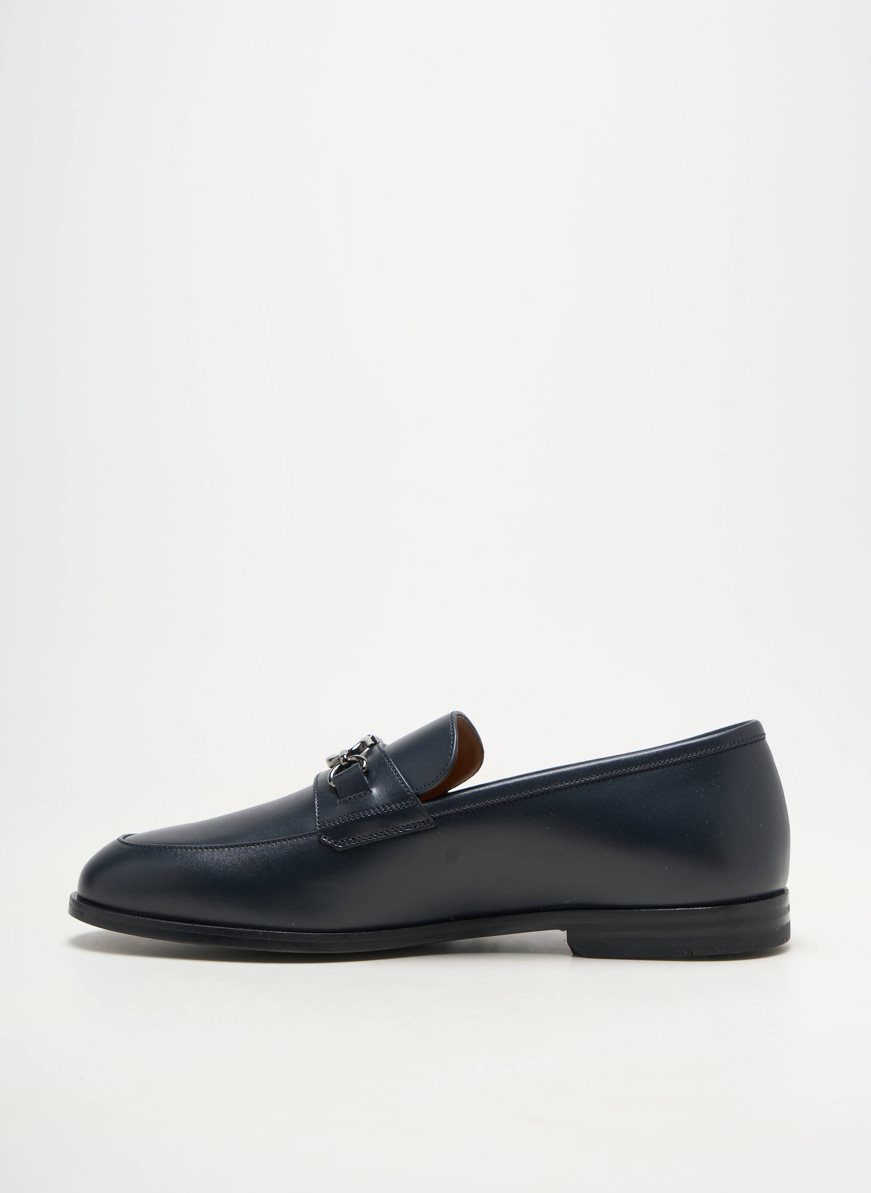 Mocassins matière lisse talon bas bleu BALLY homme