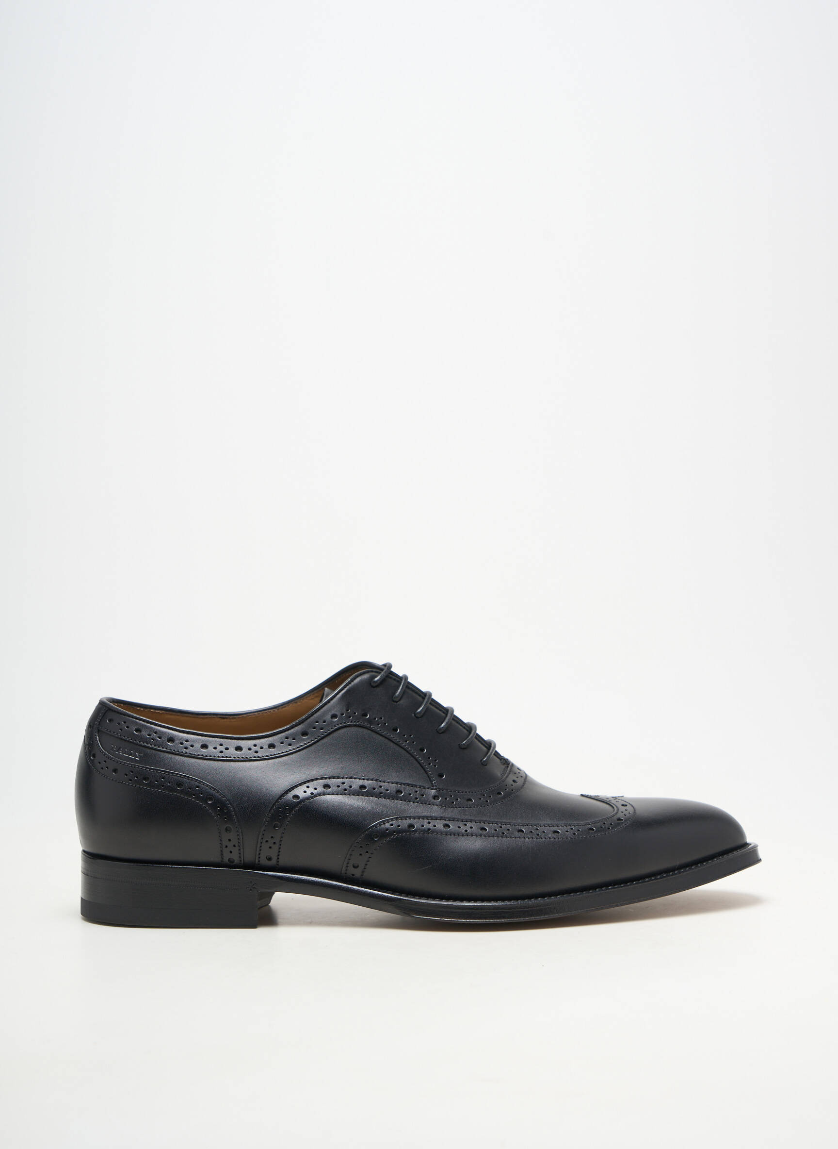 Derbies matière lisse talon bas noir BALLY homme