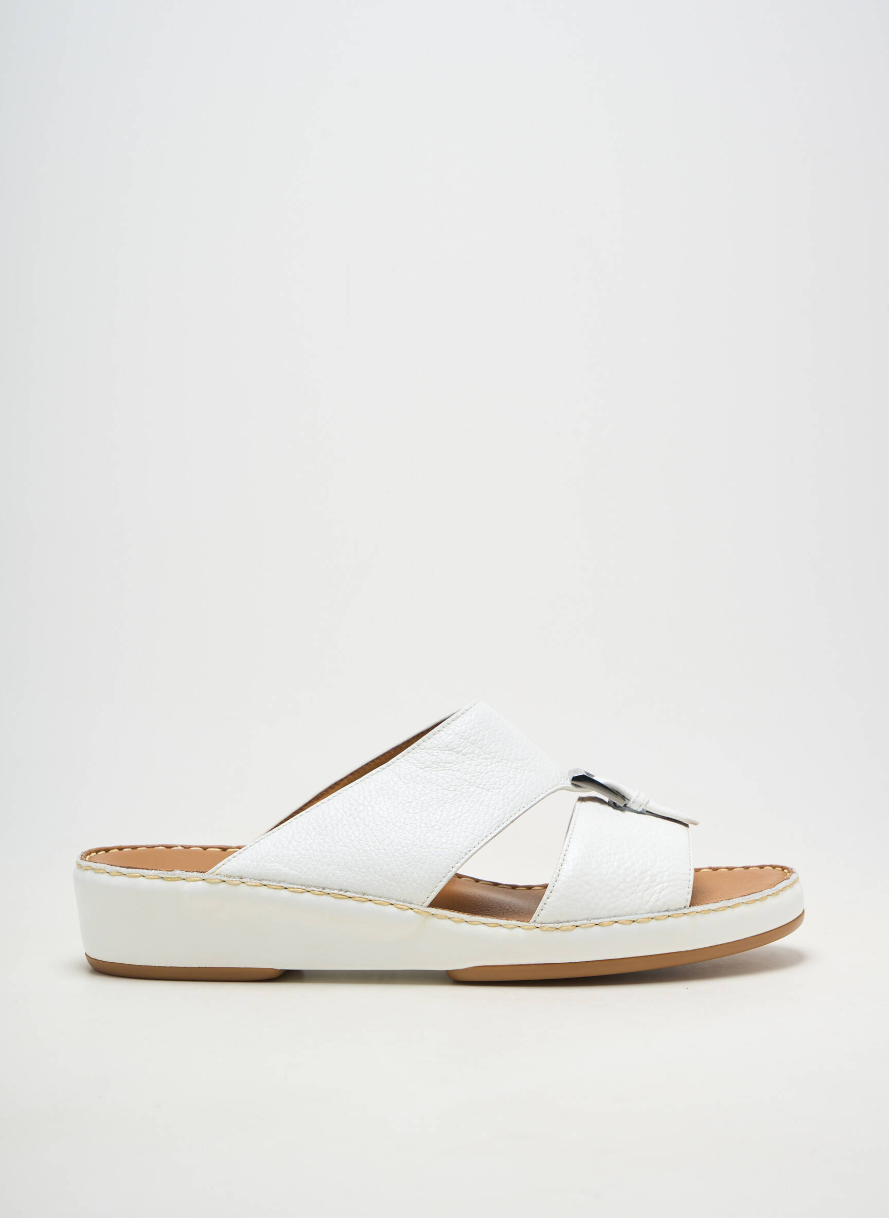 Mules/sabots semi compensé talon de 4 à 6cm blanc BALLY femme