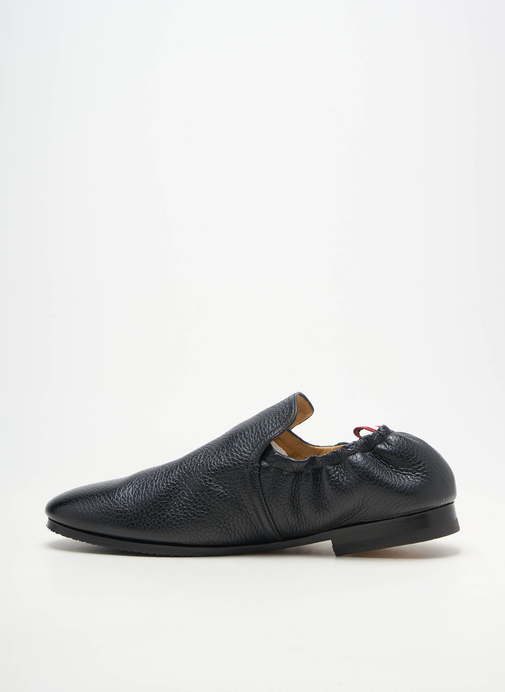 Mocassins matière lisse talon bas noir BALLY homme