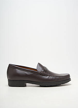Mocassins matière lisse talon bas marron BALLY homme
