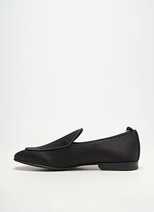 Mocassins tissage satiné talon bas noir BALLY homme