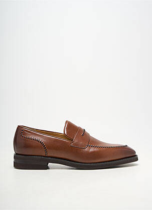 Mocassins matière lisse talon bas marron BALLY homme