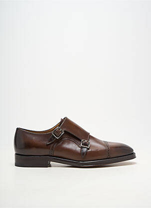 Mocassins matière lisse talon bas marron BALLY homme