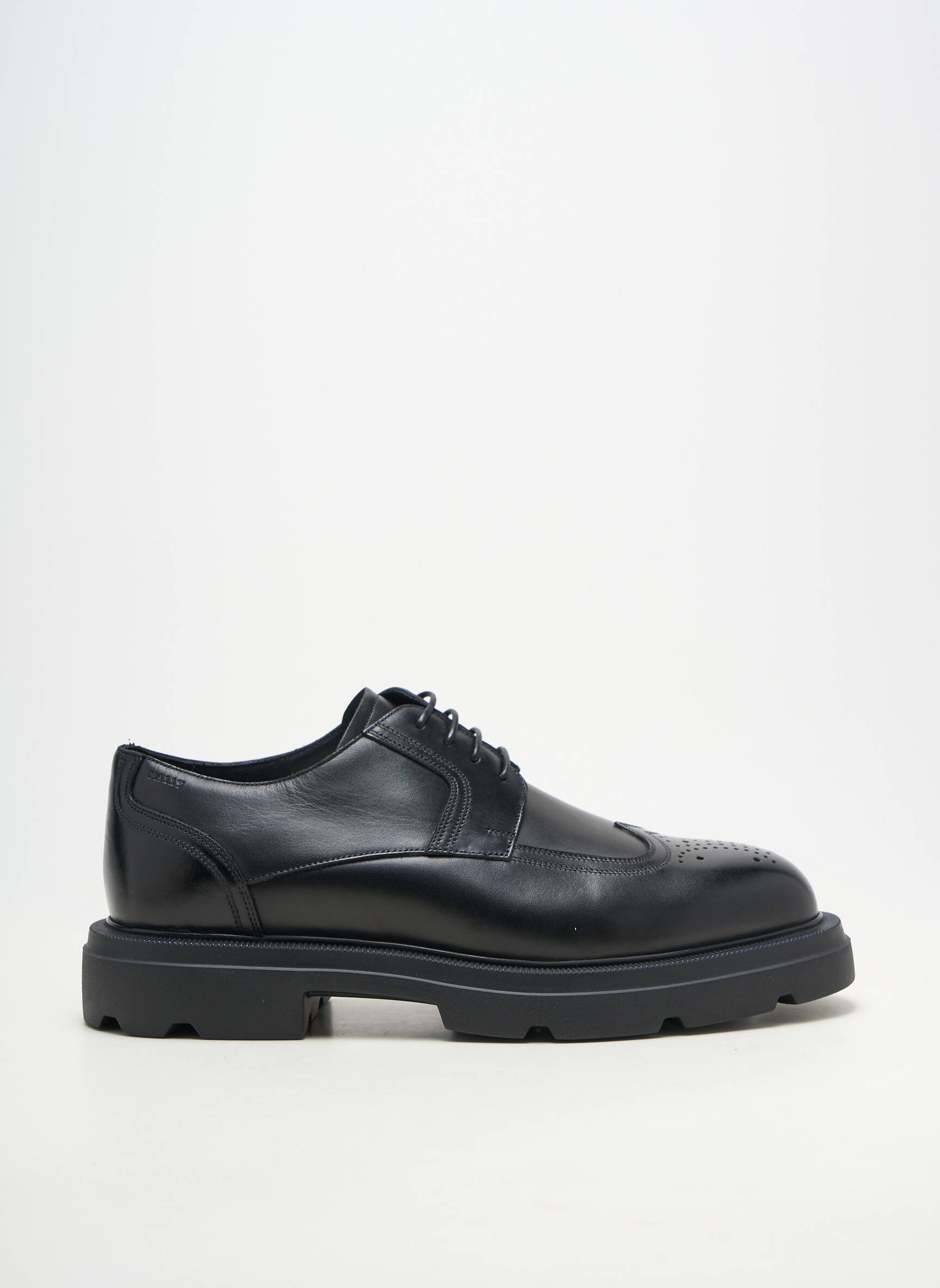 Derbies matière lisse talon bas noir BALLY homme