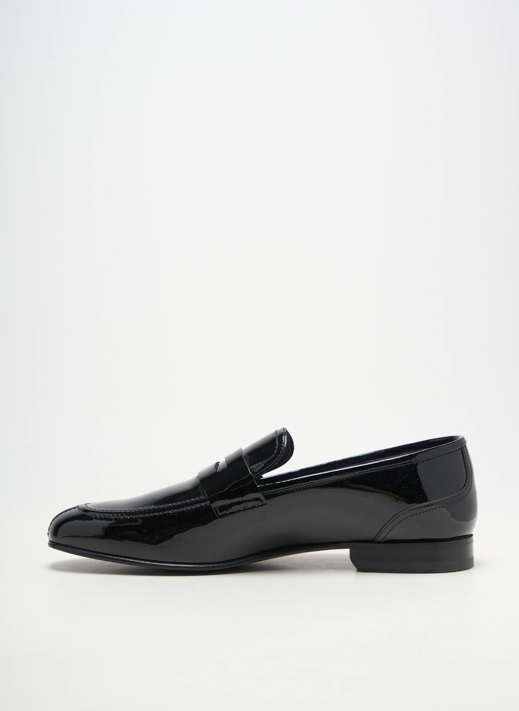 Mocassins matière lisse talon bas noir BALLY homme