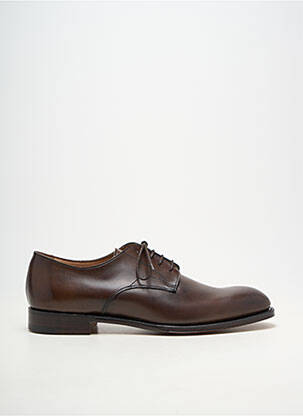 Derbies matière lisse talon bas marron FACONNABLE homme