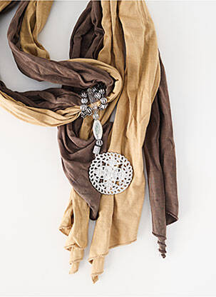 Foulard coutures renforcées marron SURKANA femme