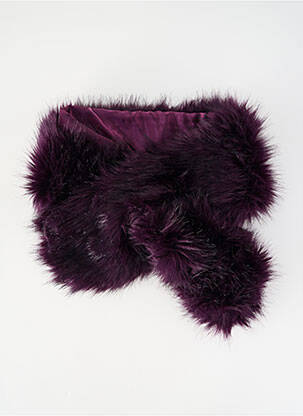 Echarpe maille maille poilu violet TANTREND femme