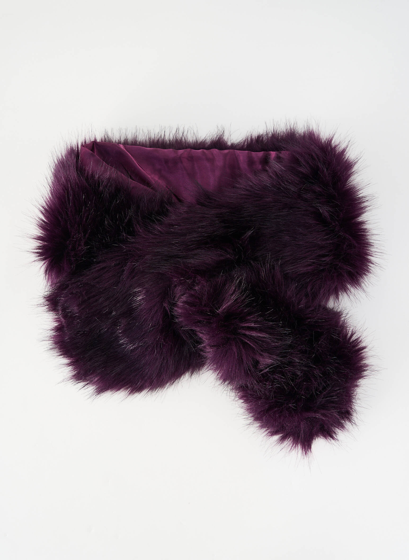 Echarpe maille maille poilu violet TANTREND femme