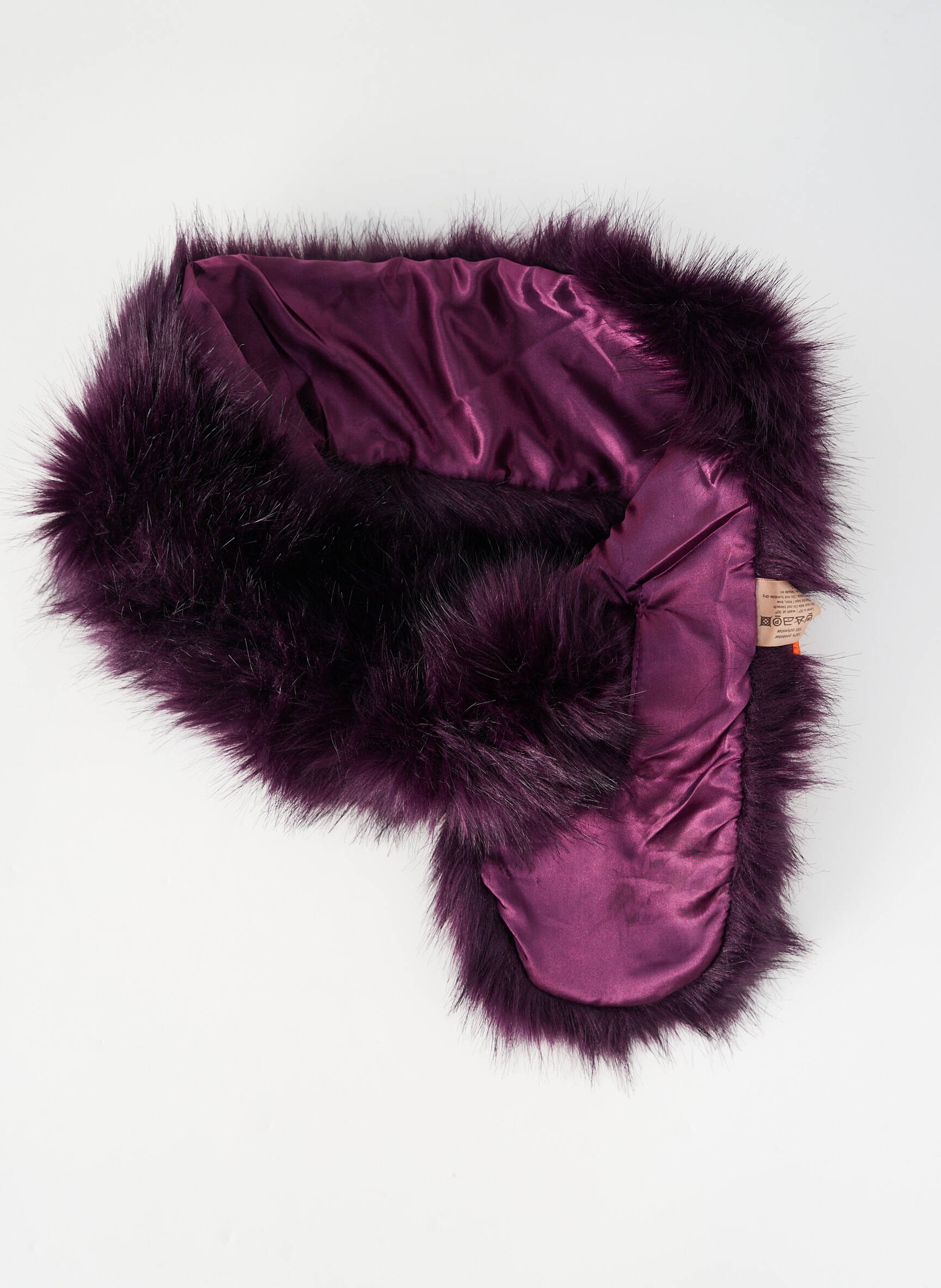 Echarpe maille maille poilu violet TANTREND femme
